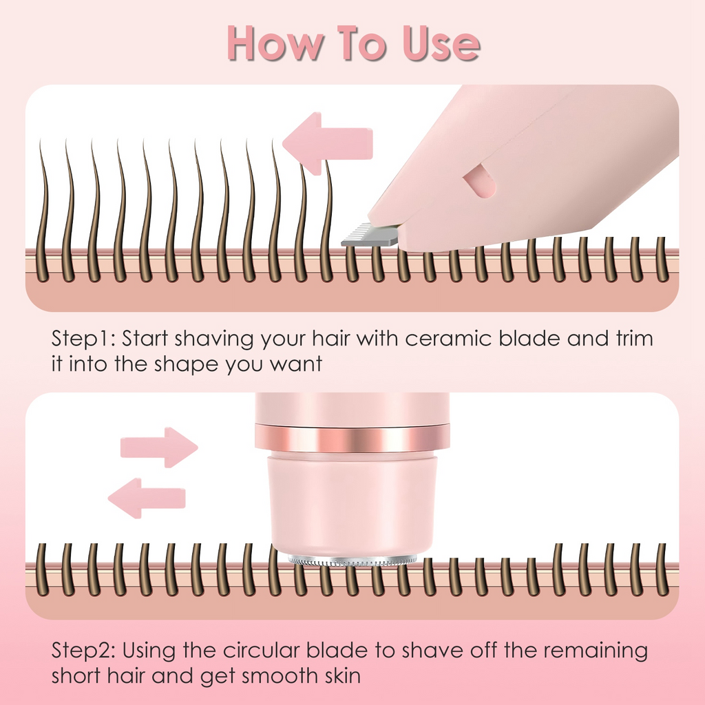 Nexova™ 2-in-1 Dual-Head Women's Shaver & Body Trimmer - Painless Hair Removal