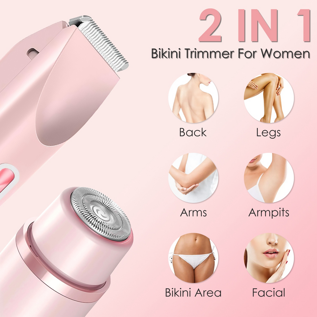 Nexova™ 2-in-1 Dual-Head Women's Shaver & Body Trimmer - Painless Hair Removal