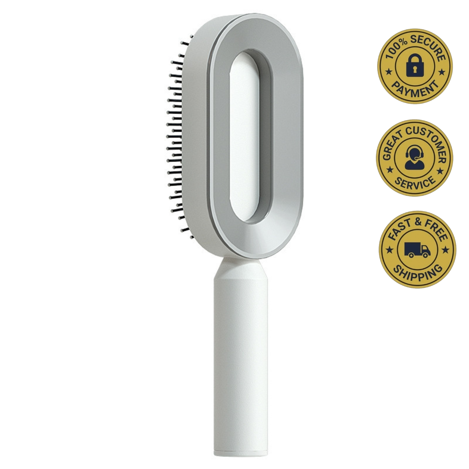 Nexova™ Self-Cleaning Hair Brush - One-Click Hair Removal