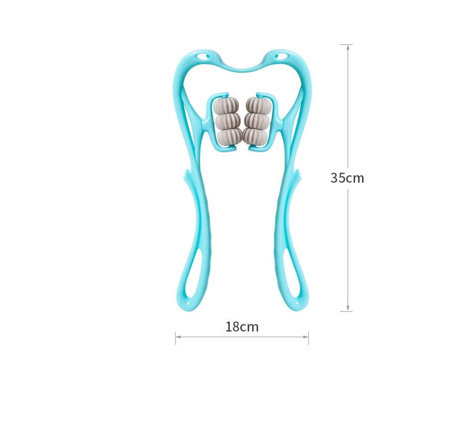 Nexova™ 6-Wheel Manual Neck Massager - Deep Tissue Muscle Relief Tool