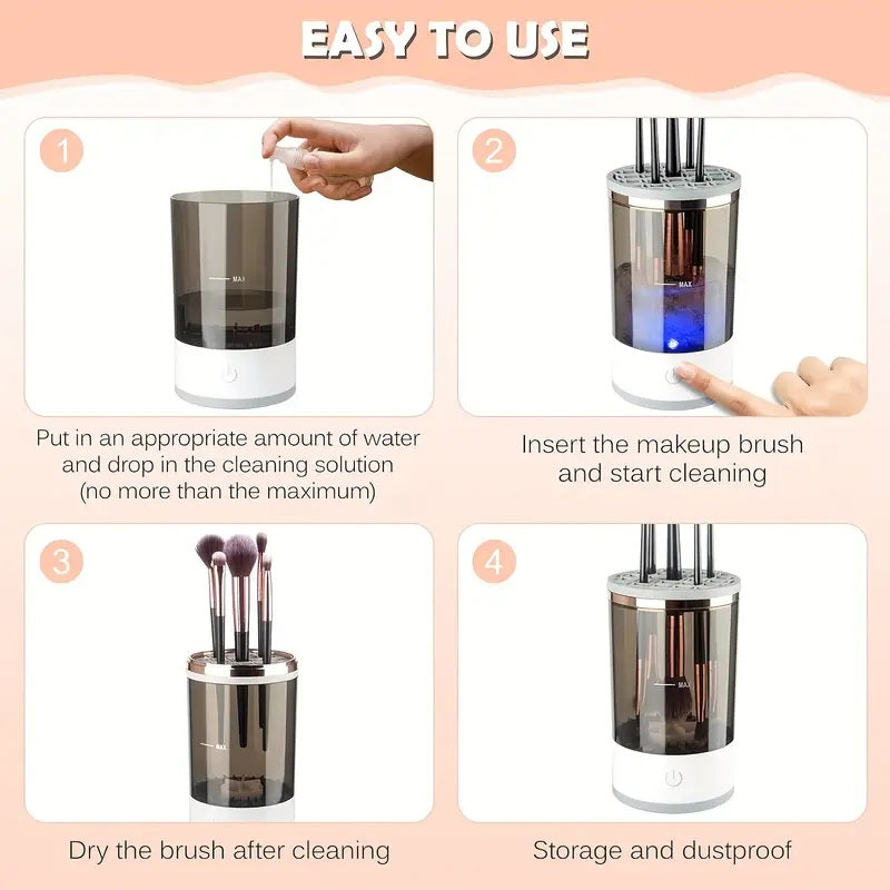Nexova™ Electric Makeup Brush Cleaner - Automatic Brush Washing & Drying
